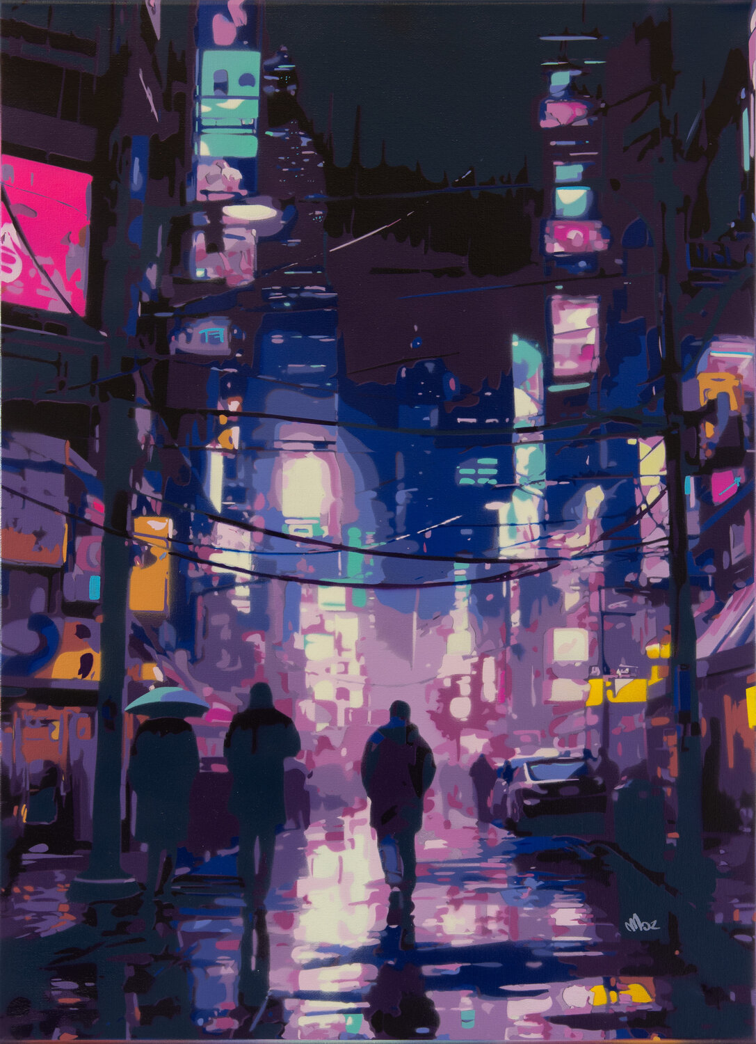 New York City Wired Marco Barberio Original painting for sale