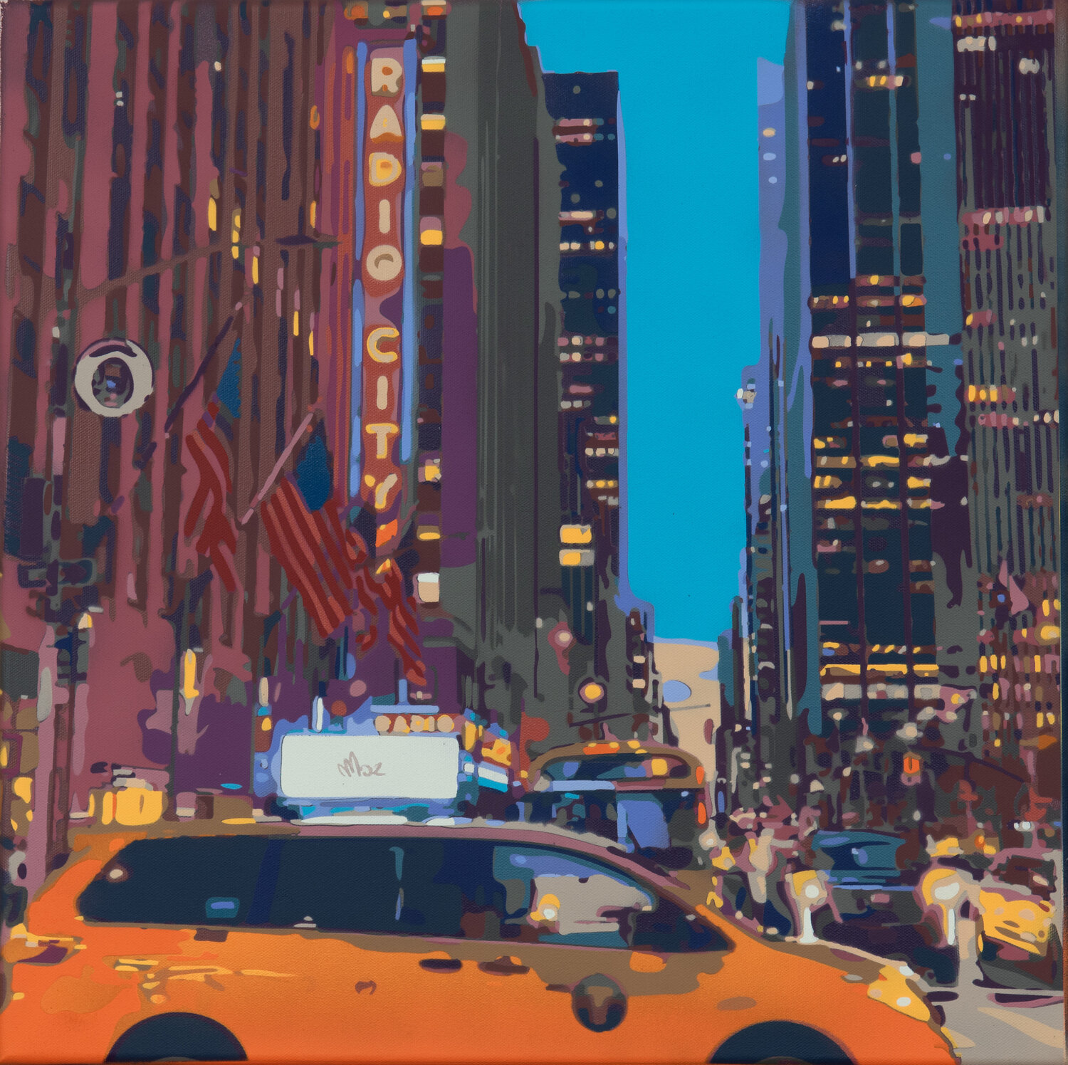 Radio City Marco Barberio Original painting for sale
