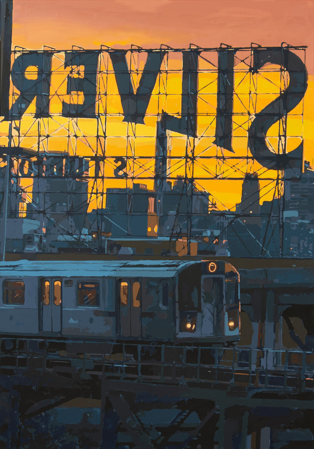 New York City Silver Marco Barberio Original painting for sale