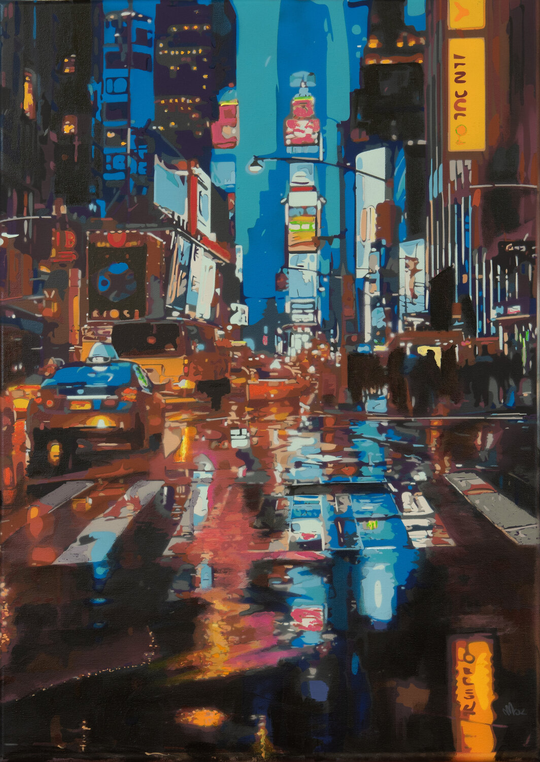 New York City Rain XI Marco Barberio Original painting for sale