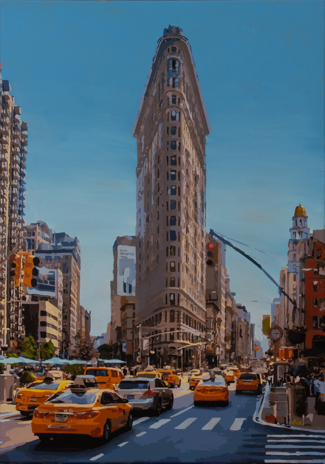 Flatiron in motion Marco Barberio Original painting for sale