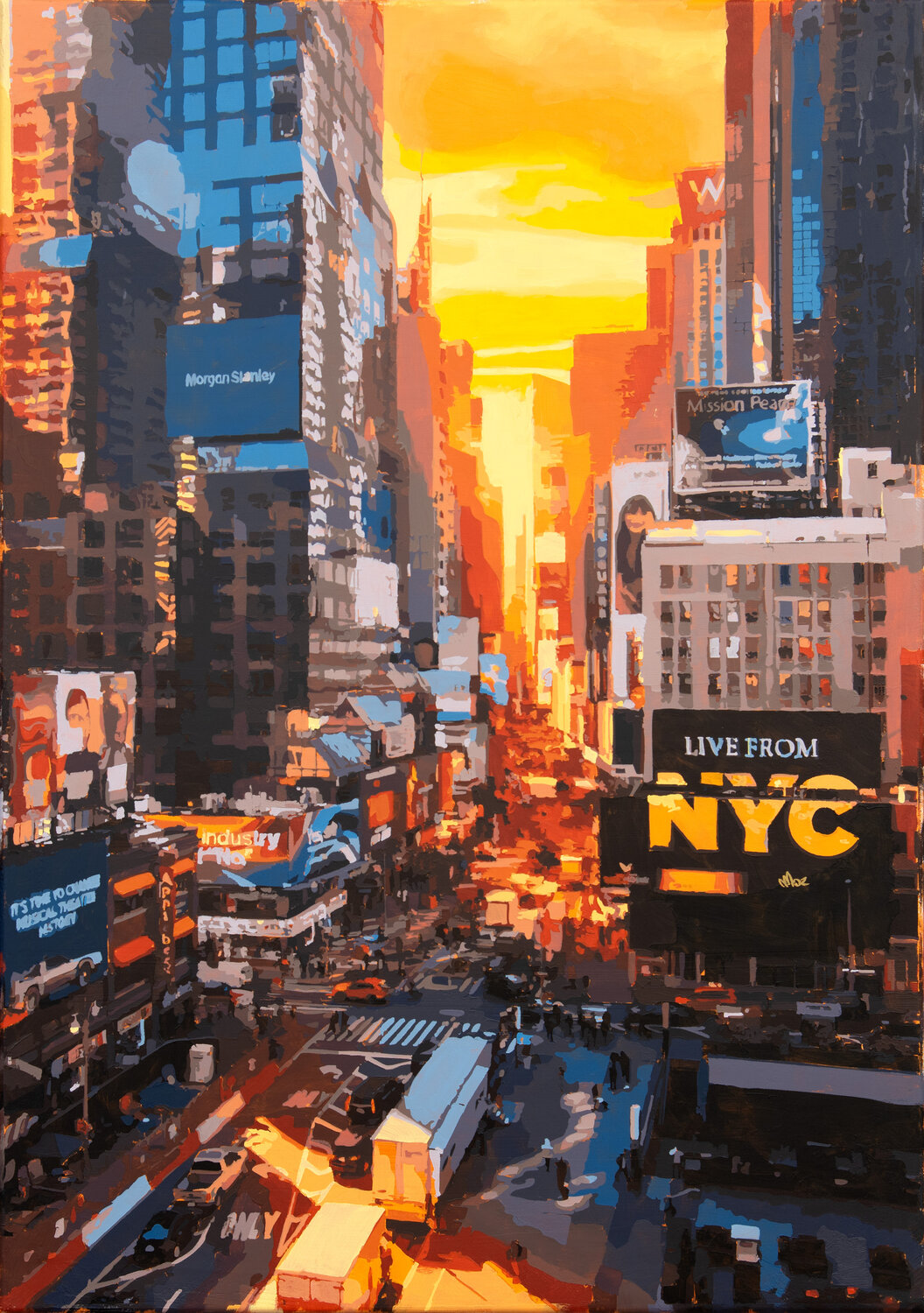 Live from NYC Marco Barberio Original painting for sale