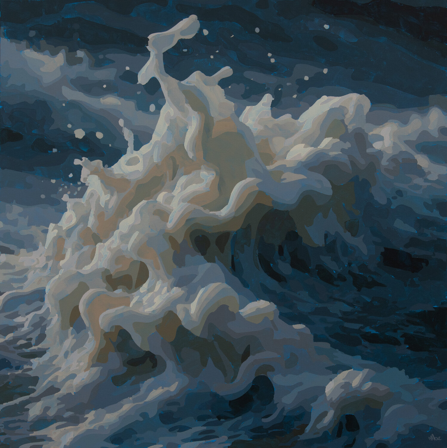 onda #4 Marco Barberio Original painting for sale