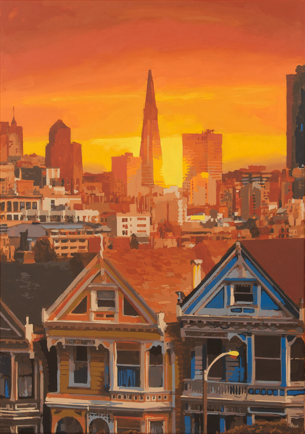 San Francisco Sun Marco Barberio Original painting for sale