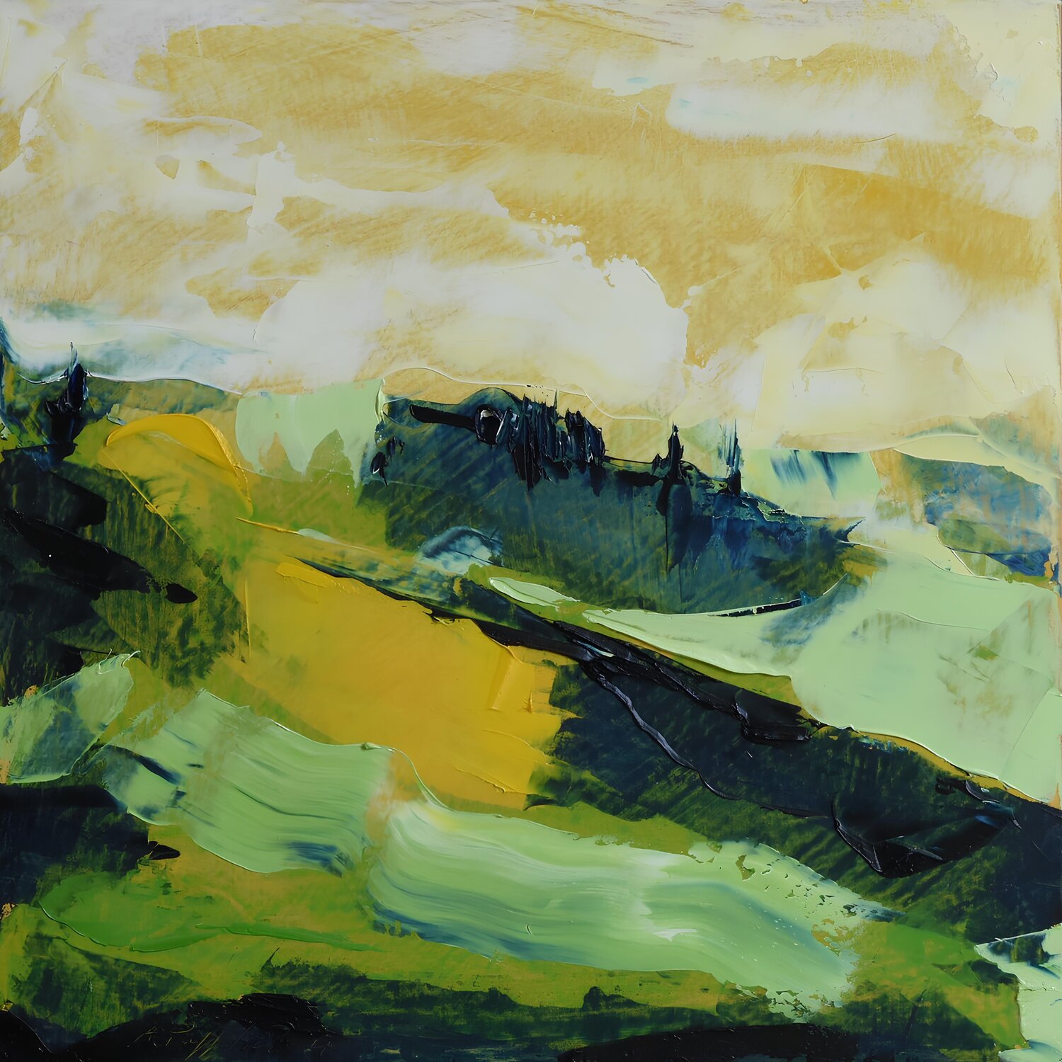 Terra - Vallata sicula Alfio Pappalardo Original painting for sale