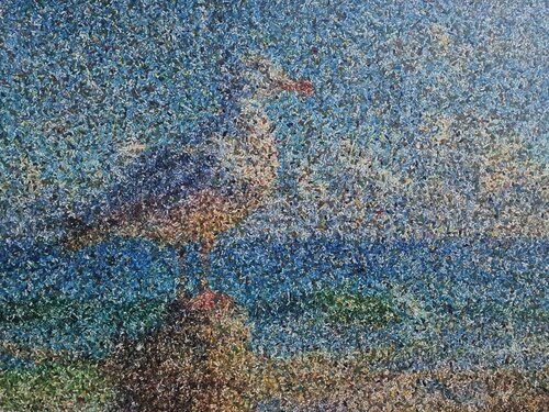 Lu cajane (n.714) - at the beach series by Alessio Mazzarulli, Painting for Sale on Select