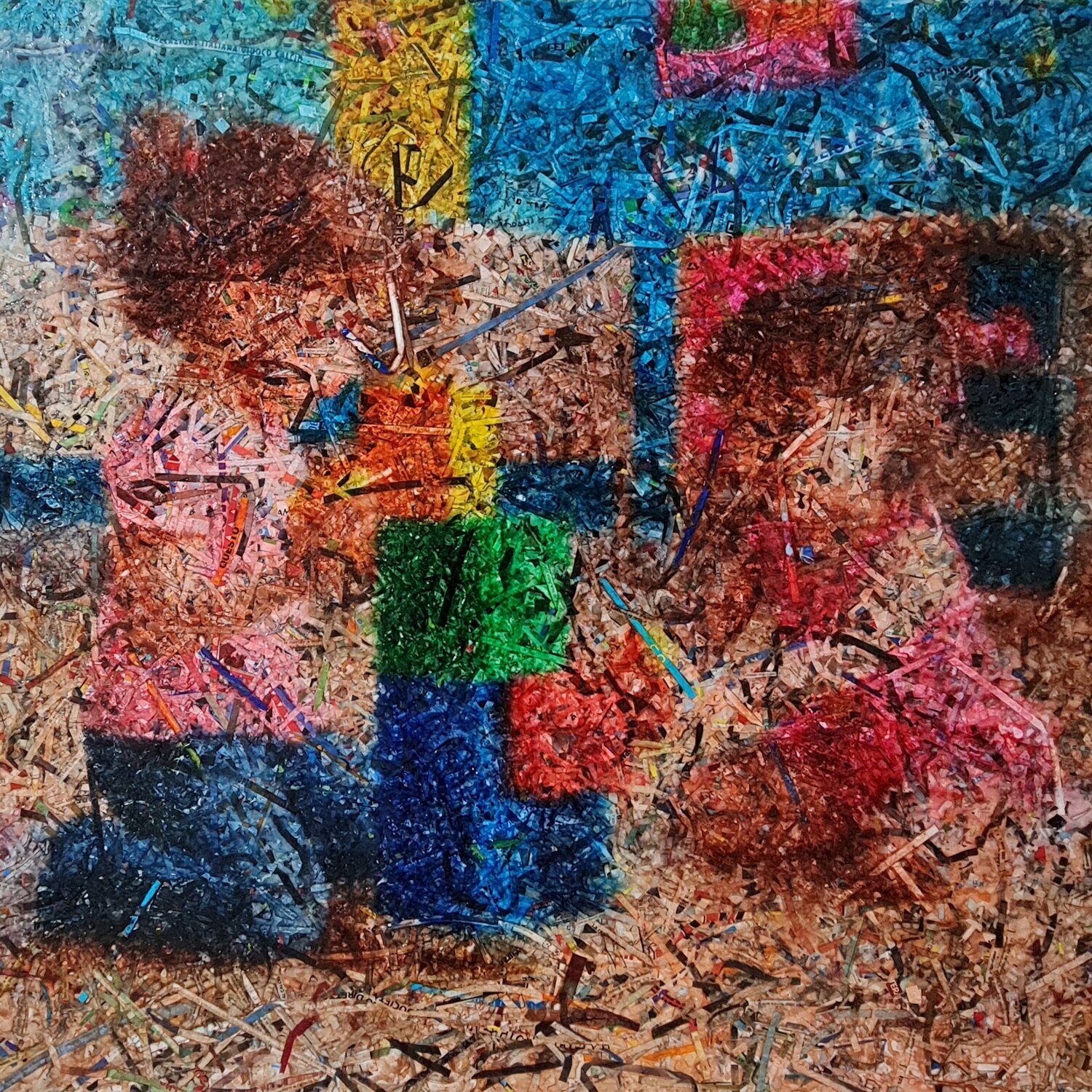 Children should play - 01 (n.653) - No War series Alessio Mazzarulli Original painting for sale