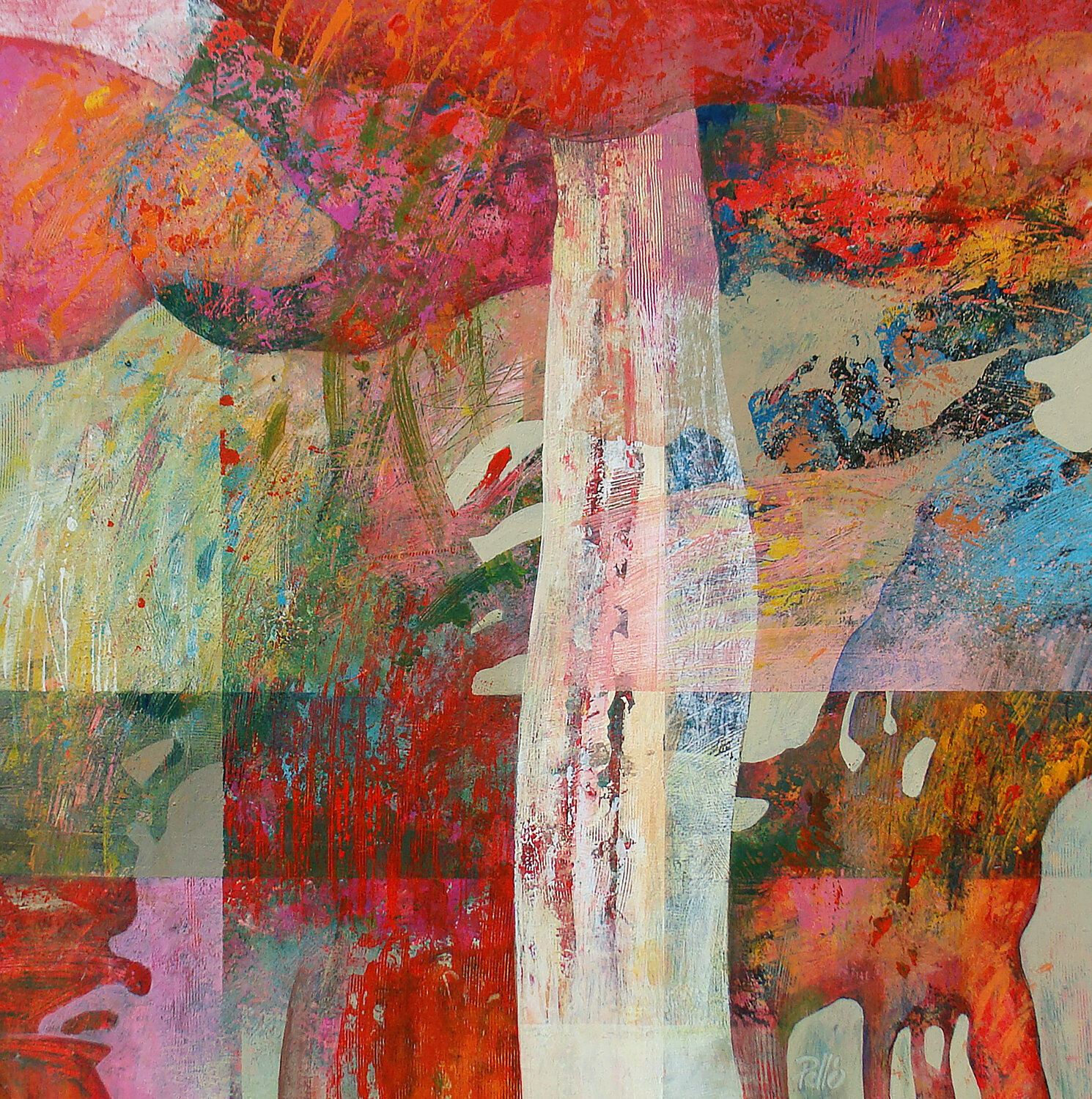 The garden III. Robert Pelles Original painting for sale