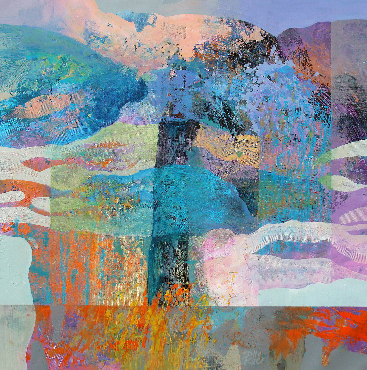 The garden IV. Robert Pelles Original painting for sale