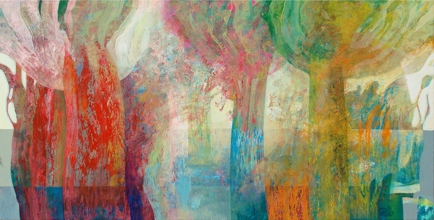 The garden VI. Robert Pelles Original painting for sale