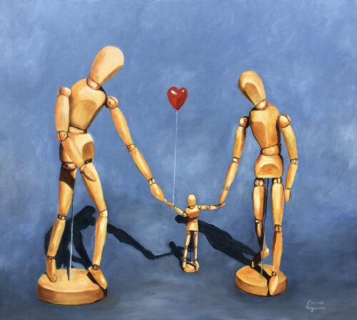 Famiglia by Carmelo Margarone, Painting for Sale on Select