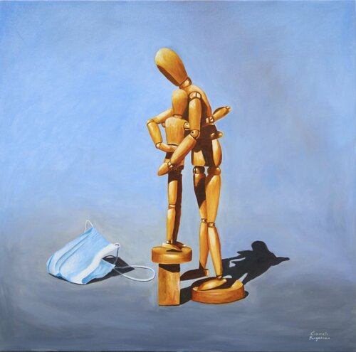 L' abbraccio by Carmelo Margarone, Painting for Sale on Select