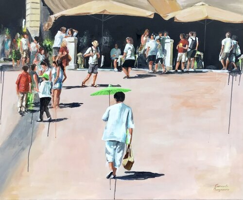Siena Piazza del Campo by Carmelo Margarone, Painting for Sale on Select