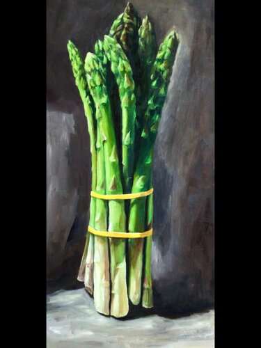 Asparagi verdi by Carmelo Margarone, Painting for Sale on Select