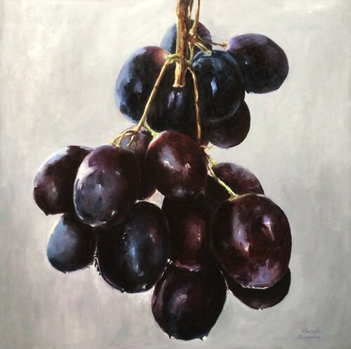 Grappolo d'uva rossa by Carmelo Margarone, Painting for Sale on Select