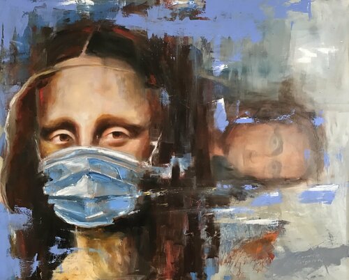 Mona Lisa Anno 2020 by Carmelo Margarone, Painting for Sale on Select