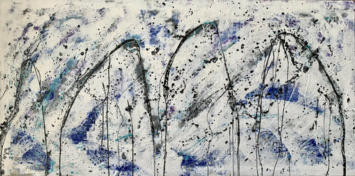 Dolphins in Mazunte by Marie-Danielle Leblanc, Painting for Sale on Select
