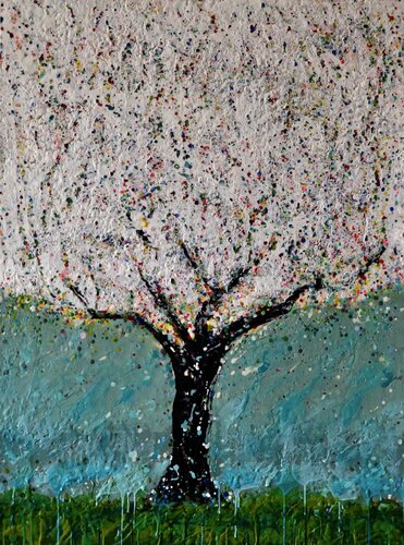 Blossom cherry tree Angie by Marie-Danielle Leblanc, Painting for Sale on Select