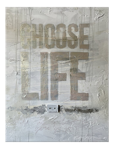 CHOOSE LIFE (white) von Antonie de Rooij, Malerei kaufen auf Select