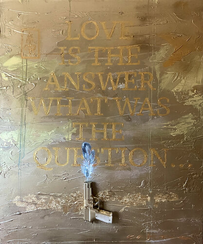 Love is the answer, what was the question... von Antonie de Rooij, Malerei kaufen auf Select