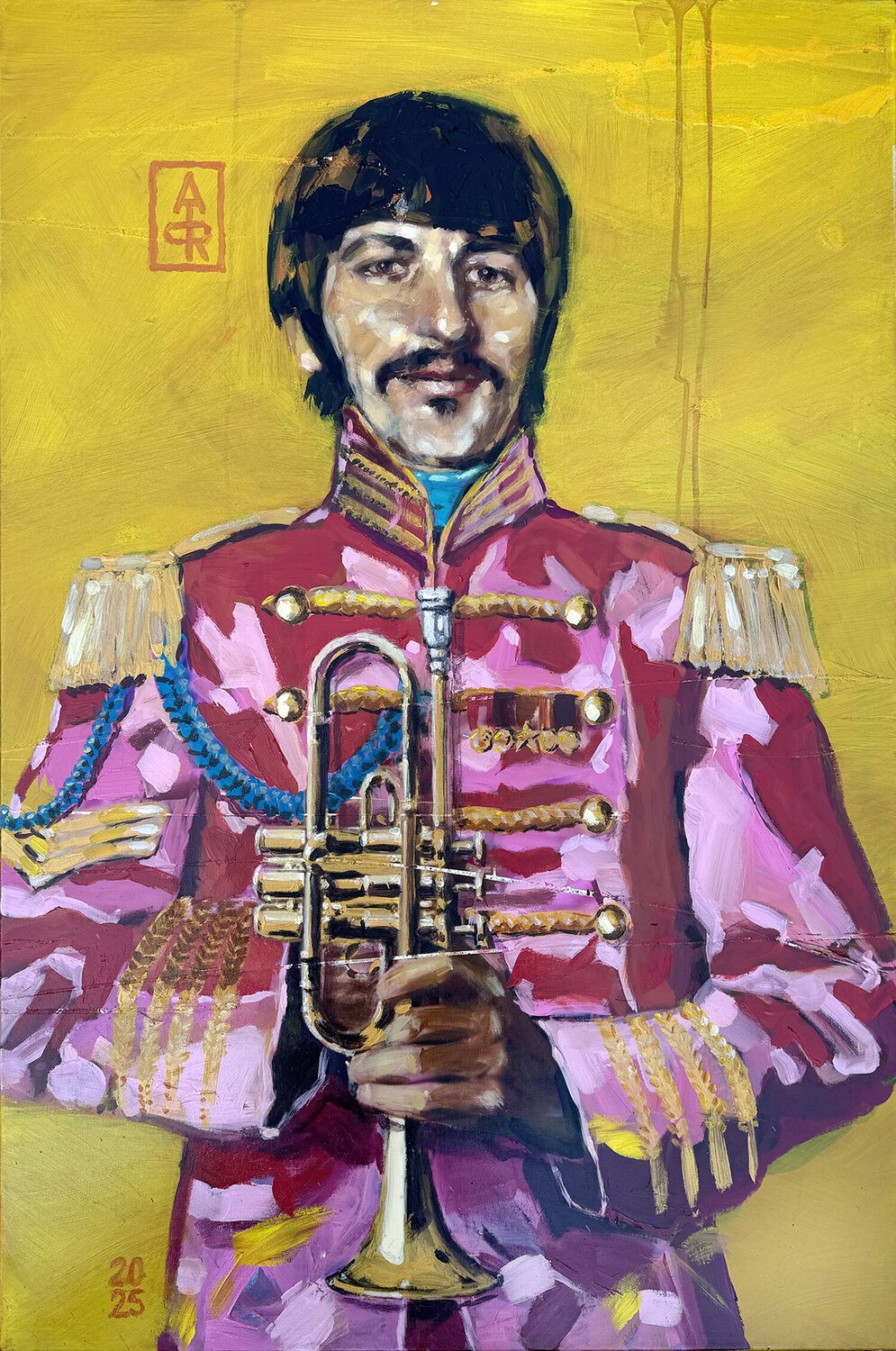 Ringo Starr Sgt. Pepper remastered Antonie de Rooij Originalgemälde zu verkaufen
