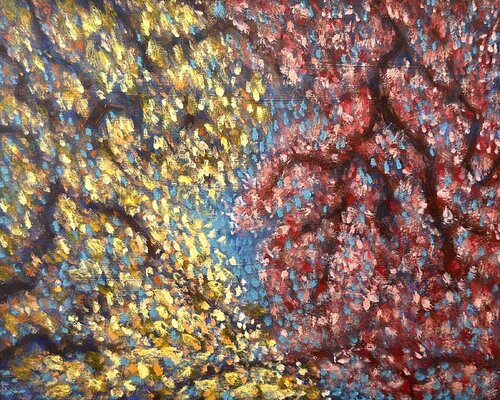 Sakura spring by Rodolfo III Molina, Painting for Sale on Select