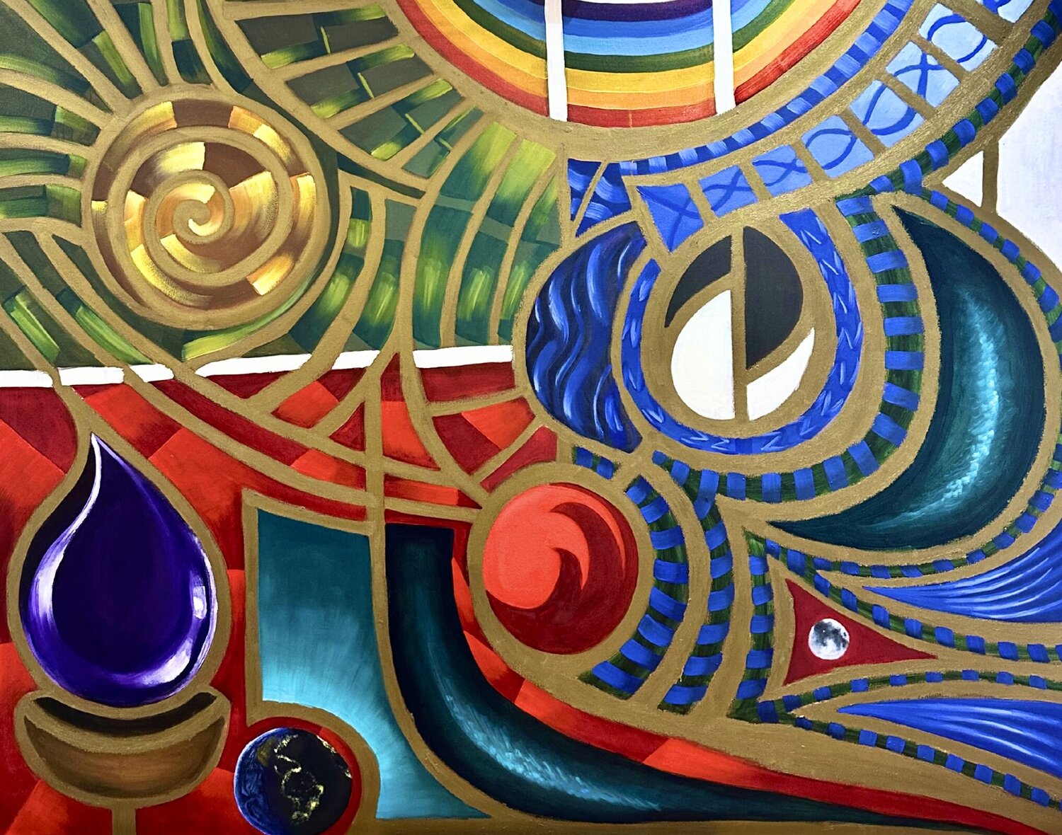 Deluge Rodolfo III Molina Original painting for sale