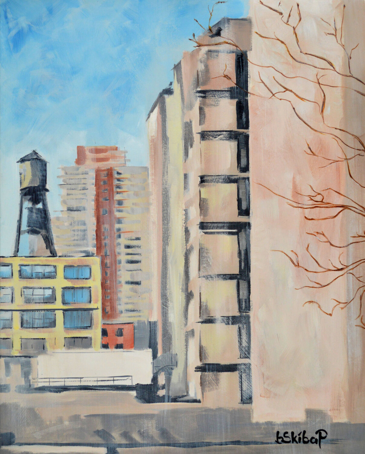 Manhattan Barbara Skiba-Poniatowski Original painting for sale