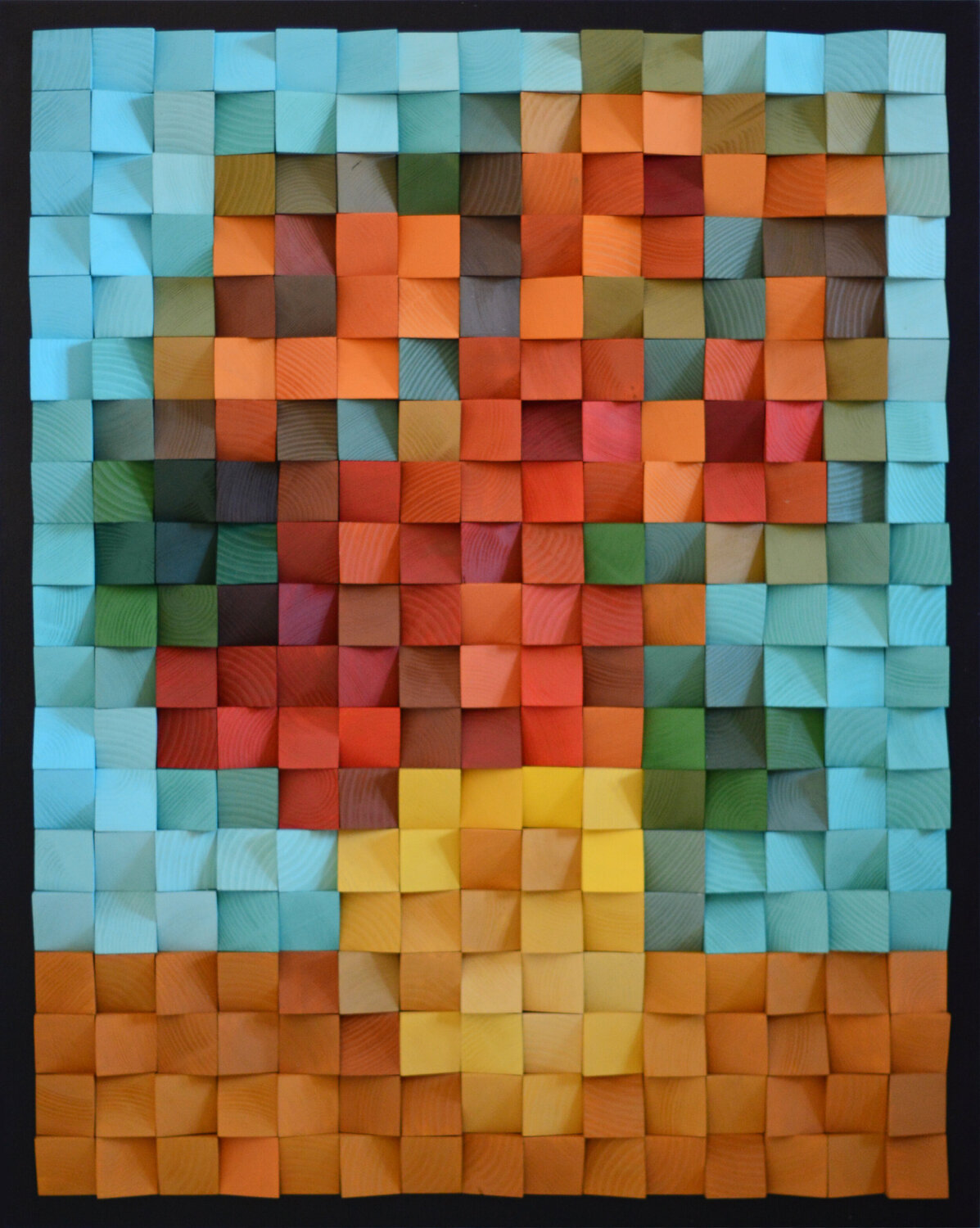 Wooden Art "Sunflowers" Nadia Eremina (pix-n-art) Original painting for sale