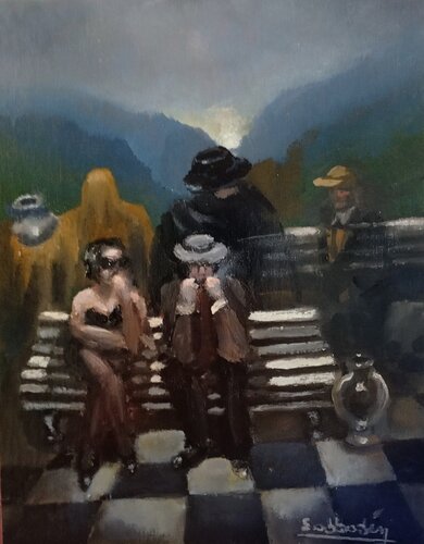 Las sombras by Fabián Sabbadin, Painting for Sale on Select