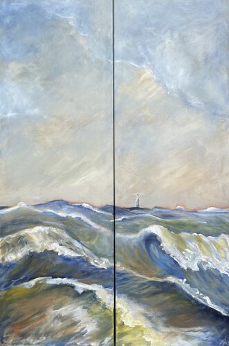 Hochflut kommt mit Westwind by Andrea Grube, Painting for Sale on Select