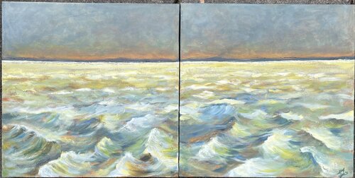 Sonnige Wellen by Andrea Grube, Painting for Sale on Select