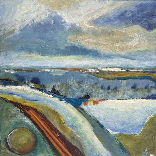 Spätsommer 2 by Andrea Grube, Painting for Sale on Select
