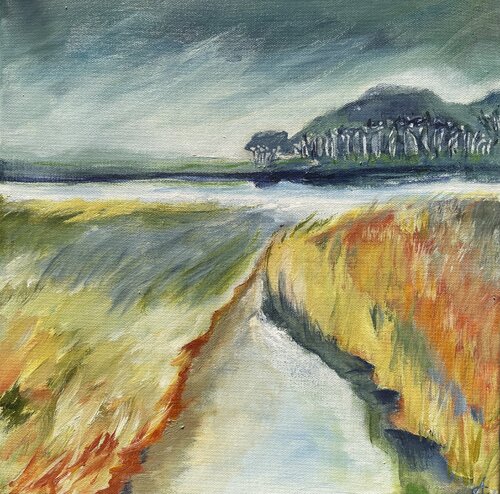 Zuflüsse 2 by Andrea Grube, Painting for Sale on Select
