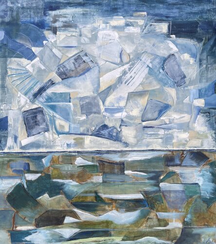 Licht, Himmel über Wasser by Andrea Grube, Painting for Sale on Select