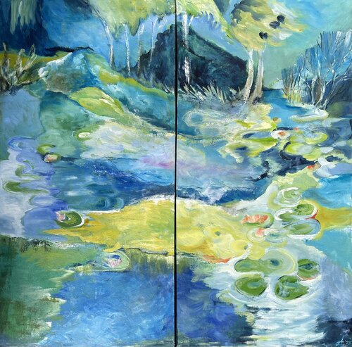 Flowing Summertime by Andrea Grube, Painting for Sale on Select