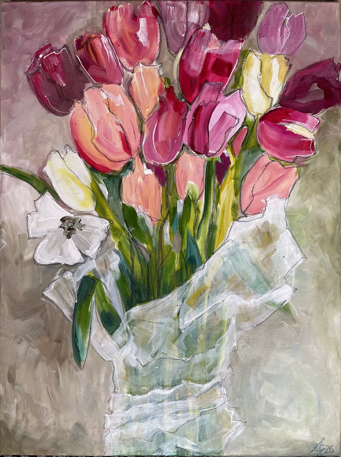 Überraschung Andrea Grube Original painting for sale
