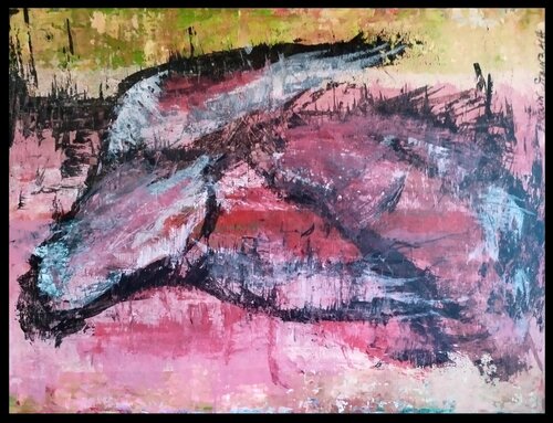 Le bouvreuil mort, Avril 2020 by Erwin STEINBACH, Painting for Sale on Select