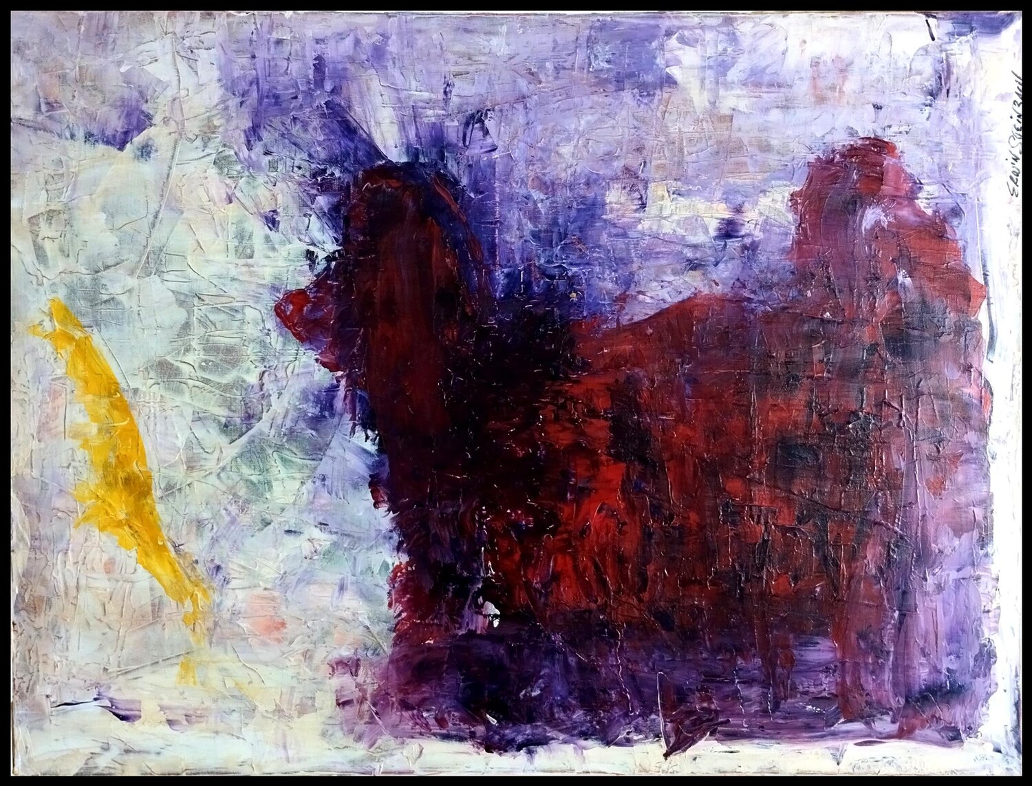 Le chien de ma voisine, Aout 2023 Erwin STEINBACH Original painting for sale