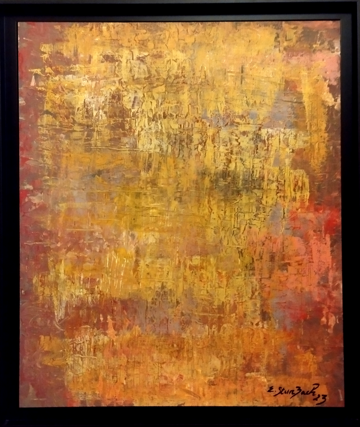 Reflets sur le Doubs, Avril 2023 Erwin STEINBACH Original painting for sale