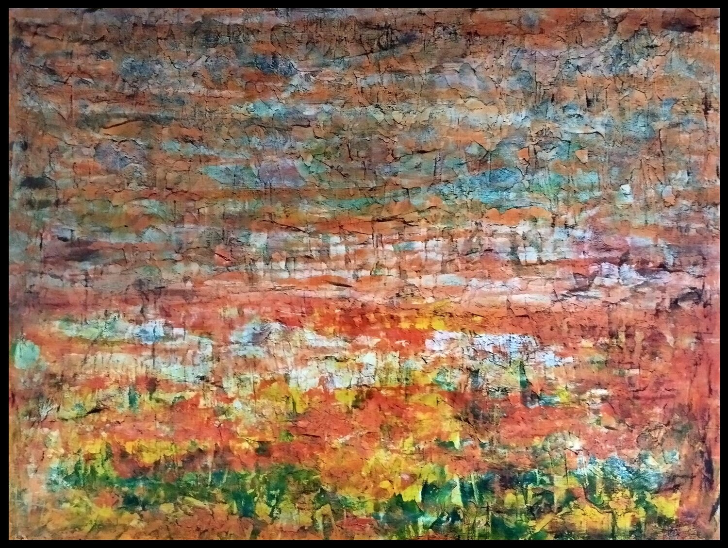 La pluie sur les prairies, un matin de soleil, Mai 2020 Erwin STEINBACH Original painting for sale