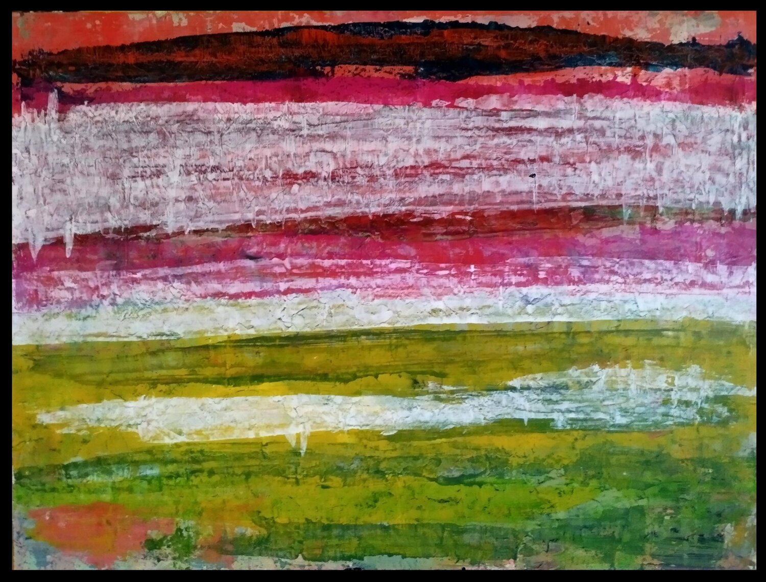 Une souris verte dans une verte prairie, Aout 2019 Erwin STEINBACH Original painting for sale