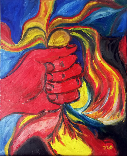 la mano izquierda by Lamar Fría, Painting for Sale on Select