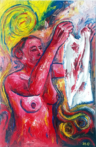 Estallido by Lamar Fría, Painting for Sale on Select