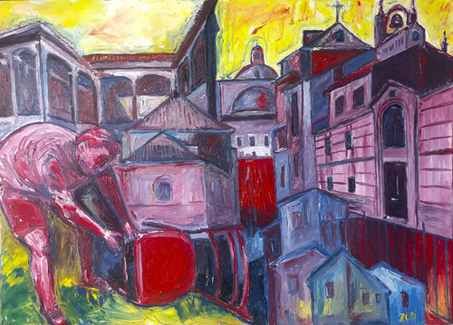 Déjame la silla by Lamar Fría, Painting for Sale on Select