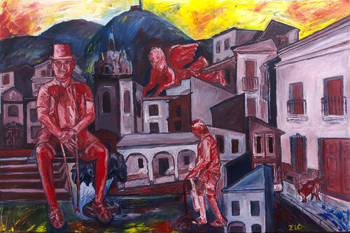 Pueblo by Lamar Fría, Painting for Sale on Select