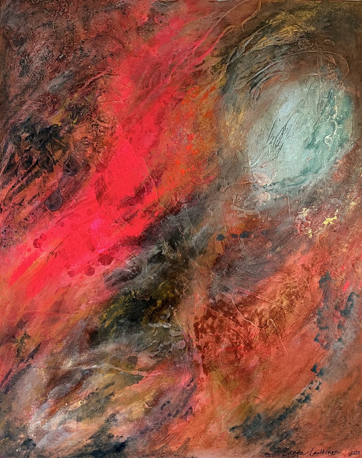Dive deep into the mysteries Carita Laukkonen Original painting for sale