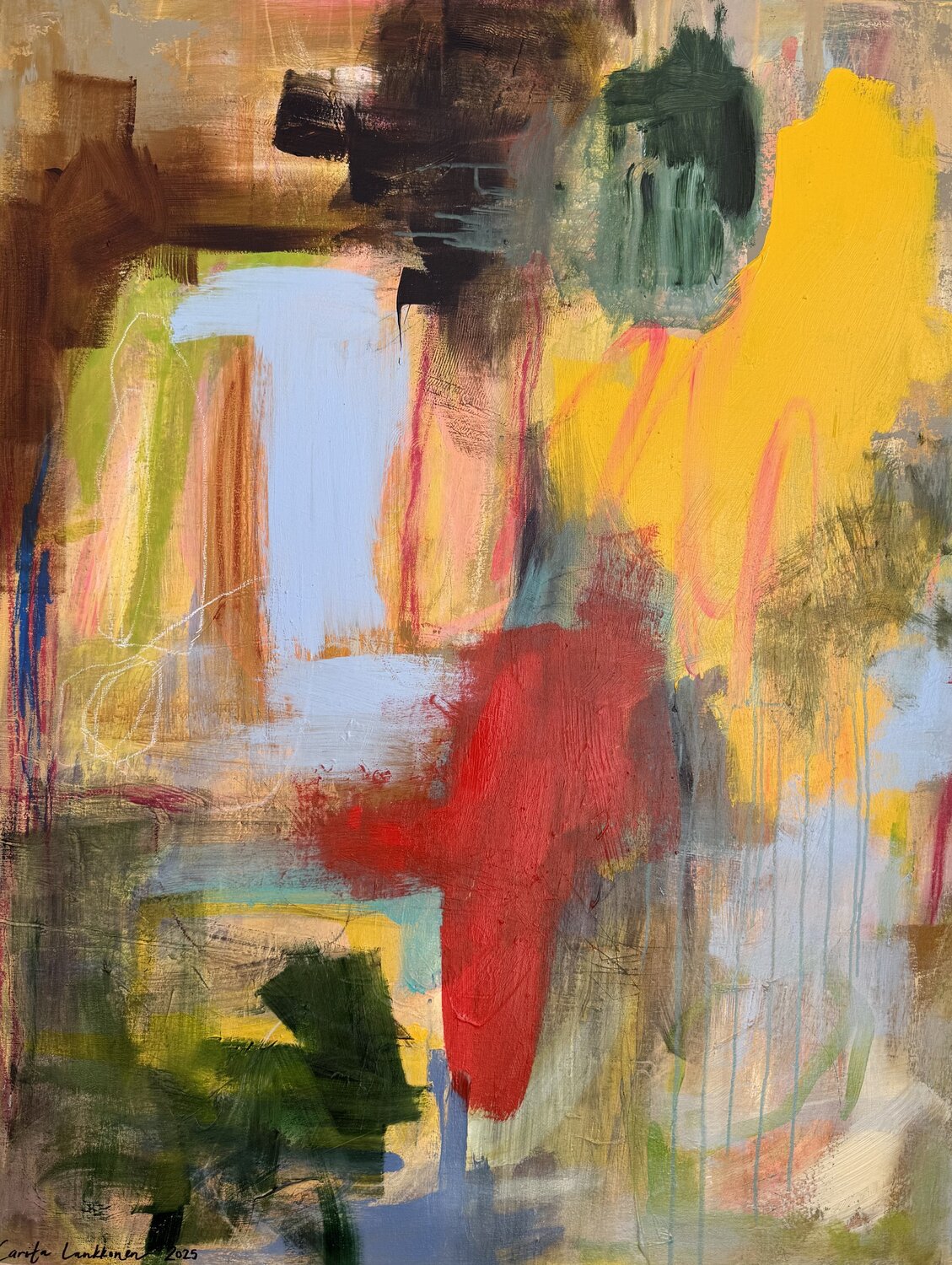 You colorize my heart Carita Laukkonen Original painting for sale