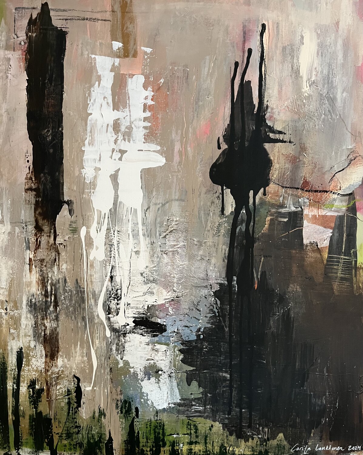 Let your light shine through the night Carita Laukkonen Original painting for sale