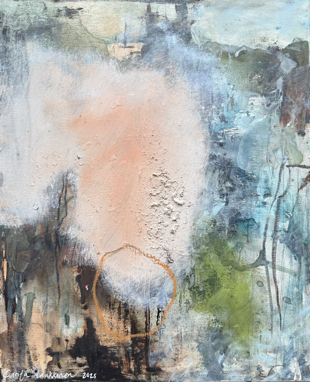 Gentle embrace Carita Laukkonen Original painting for sale